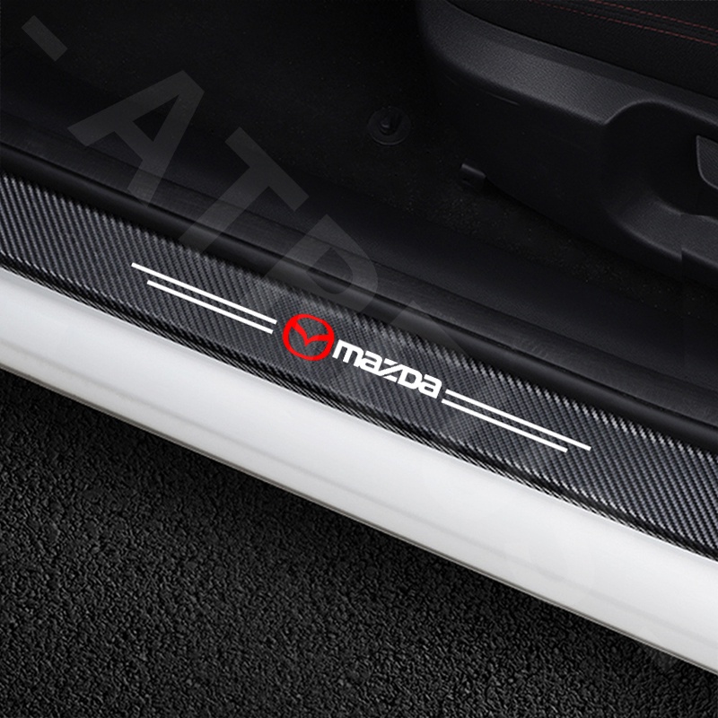 Stiker Pelindung Pintu Mobil Bahan Carbon Fiber Untuk Mazda 2 3 CX5 CX30 CX8 CX3 Mazda2 6 5 bl gh gp