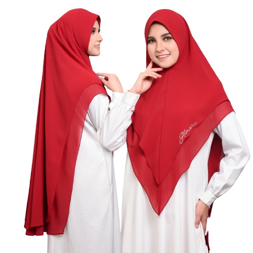 TERLARIS KHIMAR ALMAIRA PAYET SWAROVSKI JILBAB SYAR'I 2 LAYAR CERUTY JILBAB INSTAN PAYET MUTIARA KHI