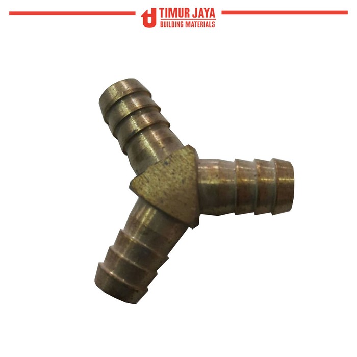 Y Hose Connector / Sambungan Y Selang 1/4 kuningan untuk selang gas