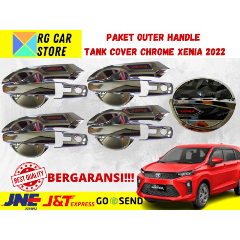 PAKET MODIF ALL NEW XENIA 2022 OUTER HANDLE TANK COVER CHROME ELEGANT DIJAMIN PNP BERKUALITAS