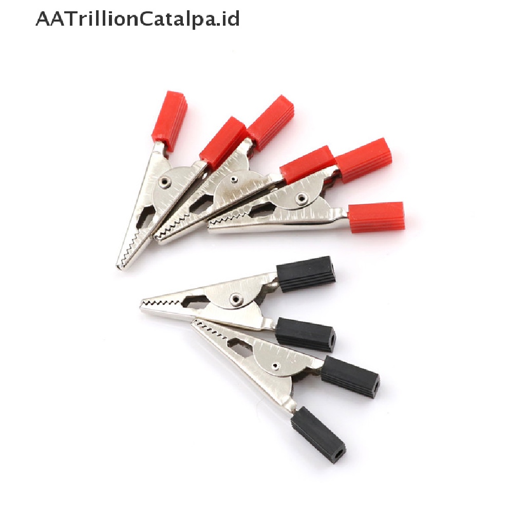 Aatrillioncatalpa 5Pcs Klip Buaya 50mm Bahan Metal Dengan Gagang Plastik