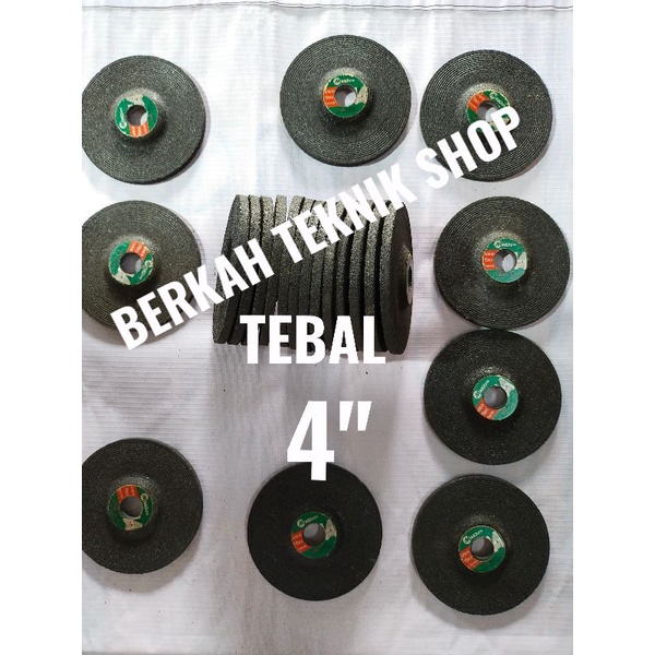 OBRAL MATA GERINDA SLEP 4" in TEBAL batu gerinda poles besi amplas amril