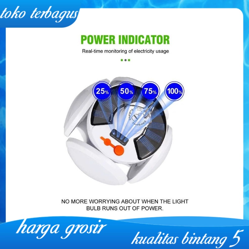 Lampu Darurat Tenaga Surya Lampu Camping Emergency Lamp Super Terang