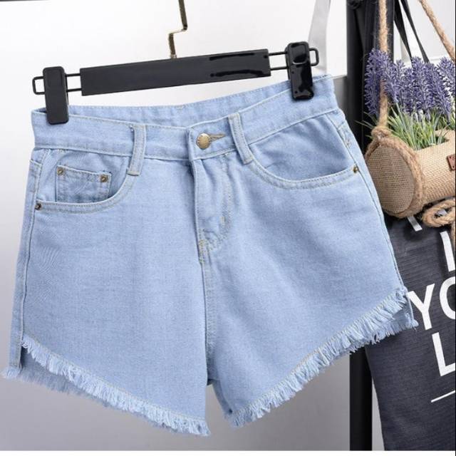 CELANA JEANS PENDEK WANITA SEXY HOTPANTS RAWIS