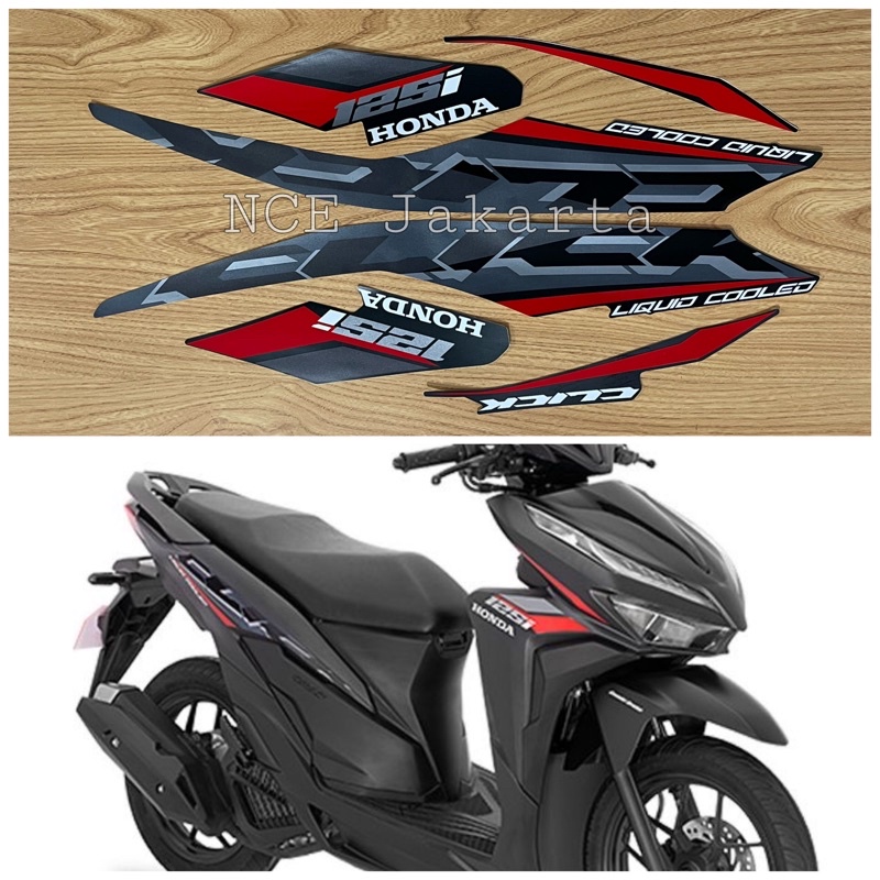 STIKER STRIPING MOTOR VARIO CLICK 125i THAILAND HITAM