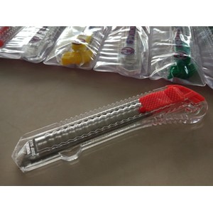 

Pisau Cutter Bening Besar Per Pcs Merk Gunindo A-18 Warna Warni