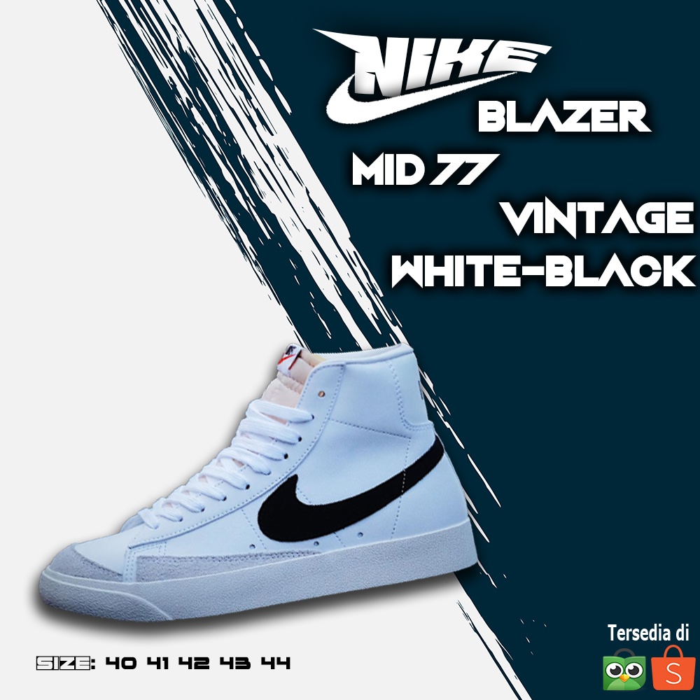 NIKE BLAZER MID 77 VINTAGE WHITE BLACK