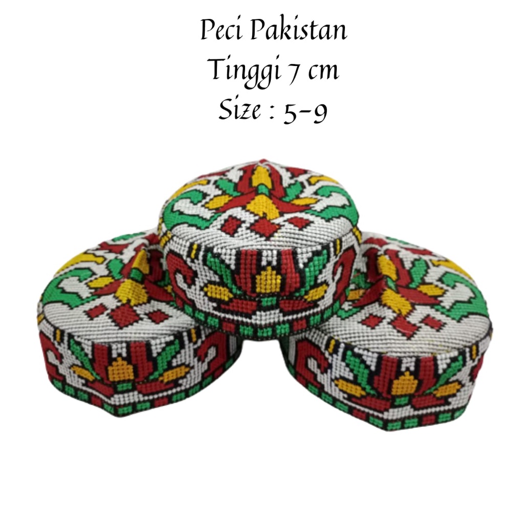 Peci Pakistan/Kopiah Pakistan/Peci Pakistan Full Bordil