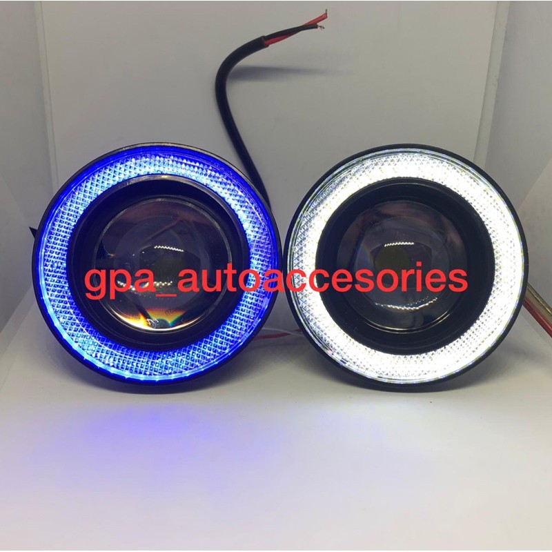 Sepasang LED Super Lamp Fog Angel Eyes 89mm