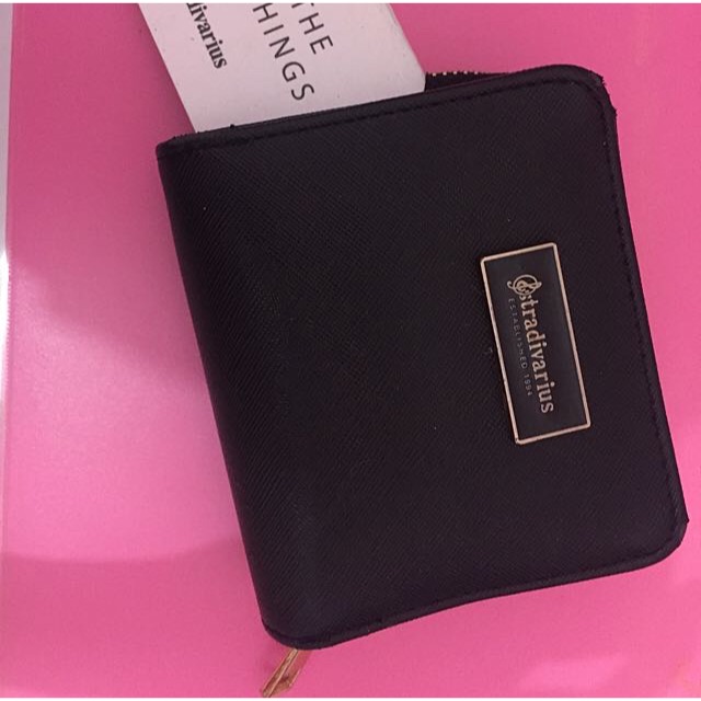 Stradivarius dompet kecil lipat hitam murah