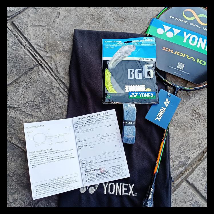 ORIGINAL Raket Badminton Yonex Carbon Duora 10 Super Full Set (Bisa Tarik 28)