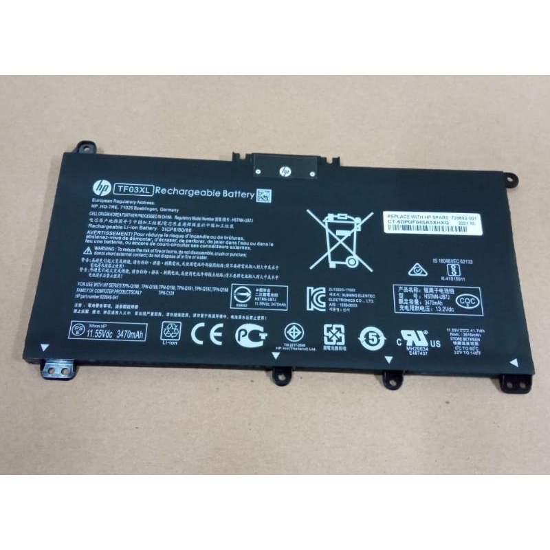 Baterai Battery HP 15-CD TPN-C131 TF03XL 920046-421 HSTNN-LB7X