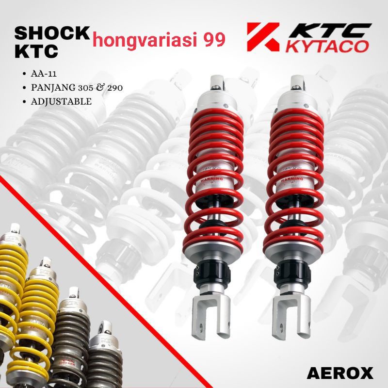 shockbreaker KTC kytaco non tabung click rebound fungsi 290mm/305mm aerox/nmax new.original KTC kyta