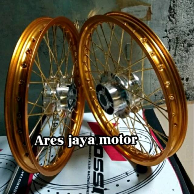 Velg gold v Rossi untuk motor Supra x 125 new