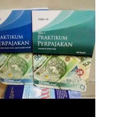 1 paket praktikum perpajakan edisi 10 buku 1 dan 2 by Siti resmi ,,