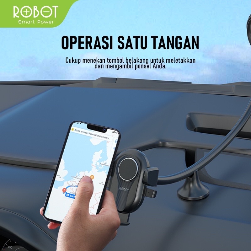 ROBOT Universal Car Holder RT-CH17 30CM Alumunium Tube with Stent - Garansi Resmi 1 Tahun