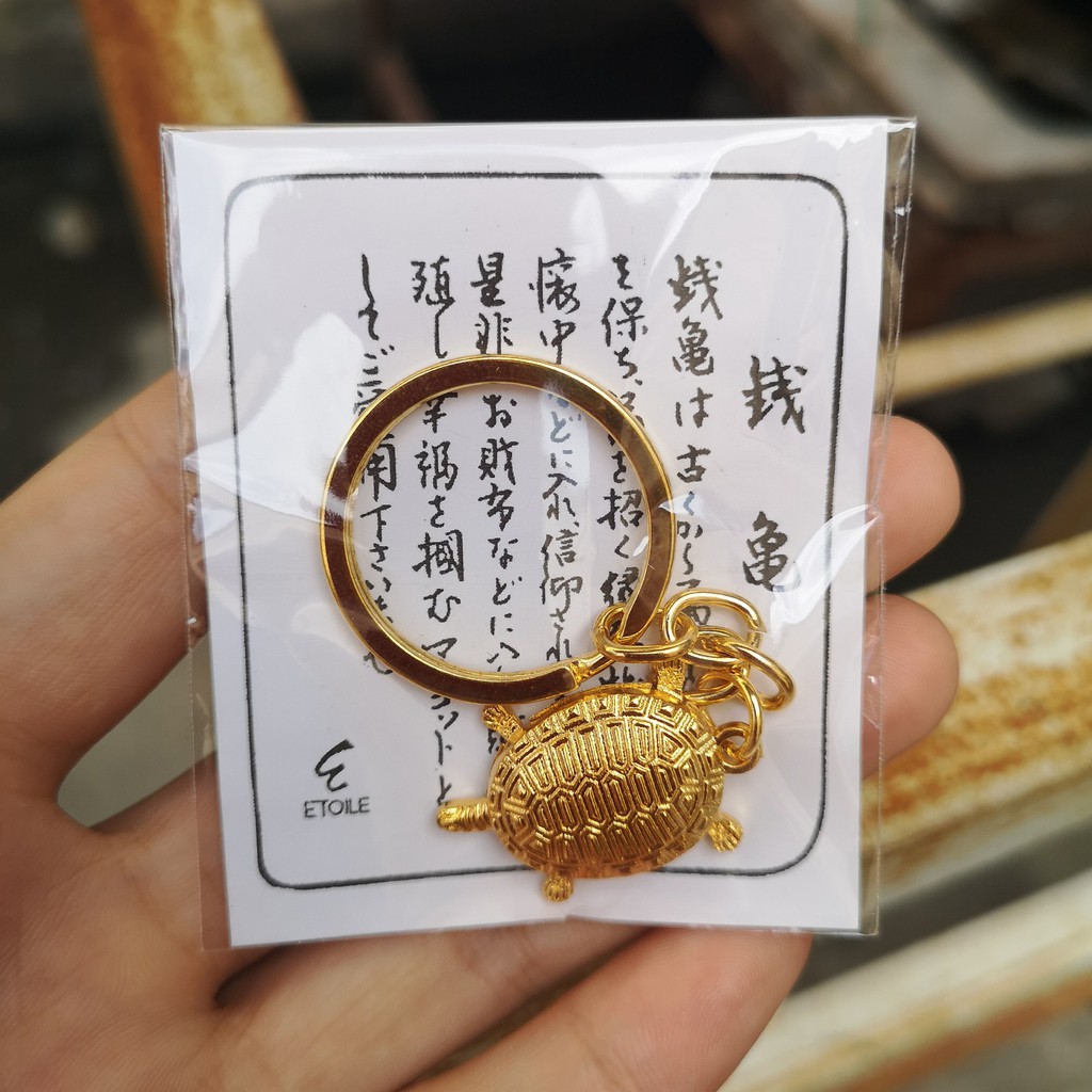 开光仪式日本金钱龟钥匙扣 Lucky Gold Turtle-Japan Sensoji Temple Golden Tortoise Keychain