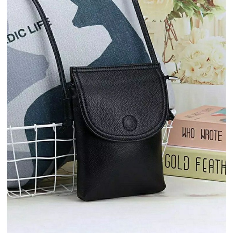 tas selempang wanita kulit asli tempat hp tas asli kulit sapi bahan kulit asli  - tas kulit wanita