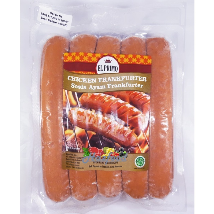 

El Primo Chicken Frankfurter Sausage I Sosis Ayam - 500 Gram