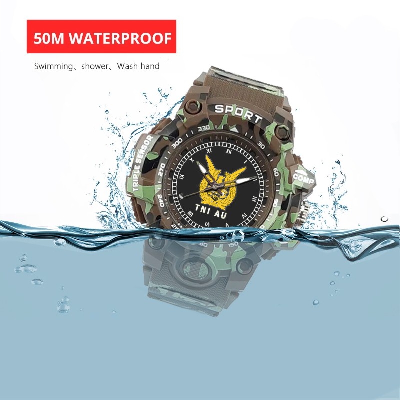 (SPECIAL EDITION) JAM TANGAN LOGO TNI-AU WATER RESISTANT NO.13