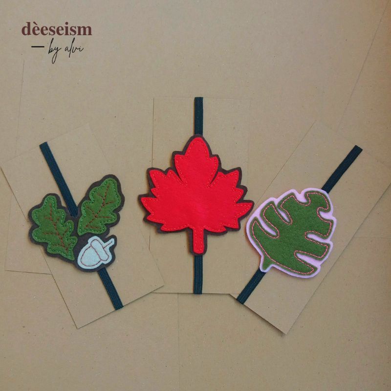 

Bookmark / Pembatas Buku / Elastic Bookmark - Leaf Series