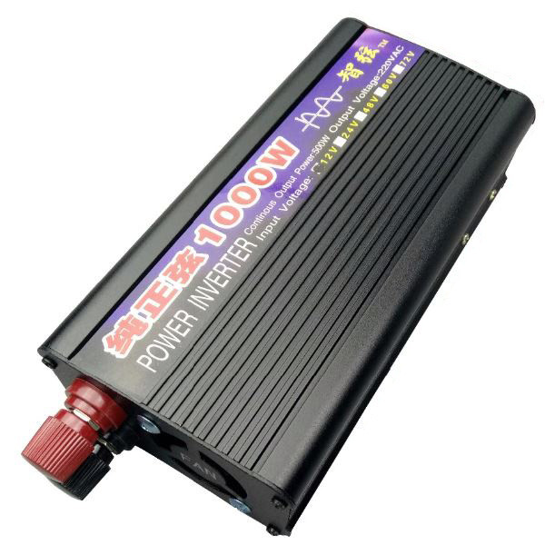 Taffware Car Power Inverter Pure Sine Wave DC 12V to AC220V 1000W -HTM