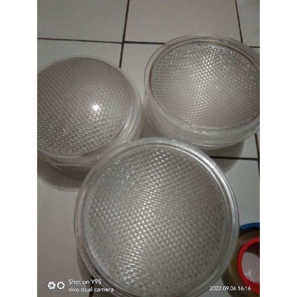 Lensa Bulat 20cm Lensa Traffic Led 20cm jual per/10pcs Model bintik Bahan tebal