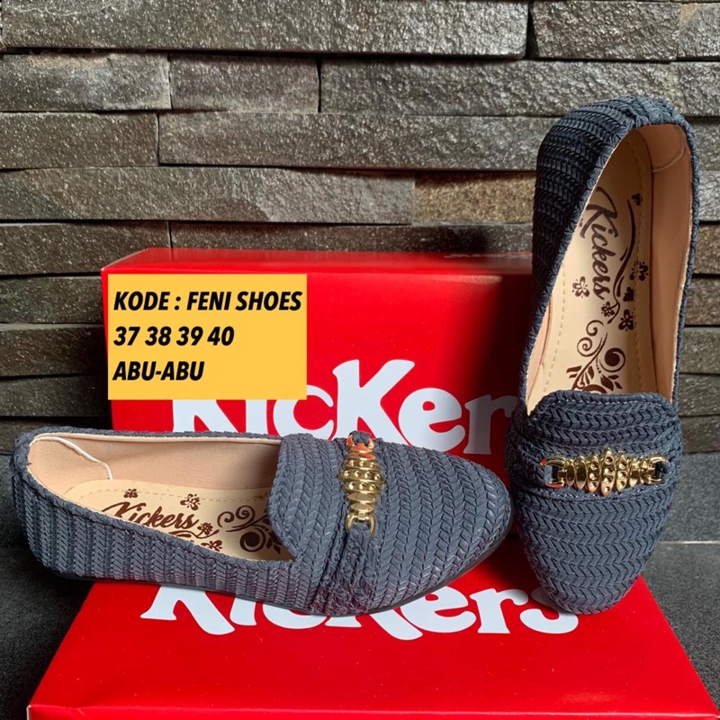 SEPATU FLATSHOES CEWEK RAJUT RANTAI TERLARIS TERCANTIK CASUAL FENI SHOES 2-3