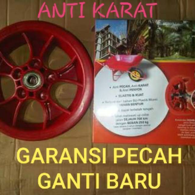 Velg Double Bearing Gerobak Sorong ALPHA PREMIUM