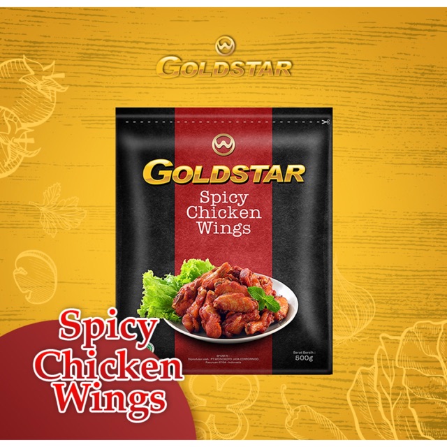 

Goldstar spicy chicken wings 500gr