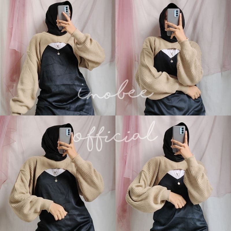 CROP SECKER  RAJUT 7 GETT OVERSIZE // CROP BALERO ATASAN WANITA