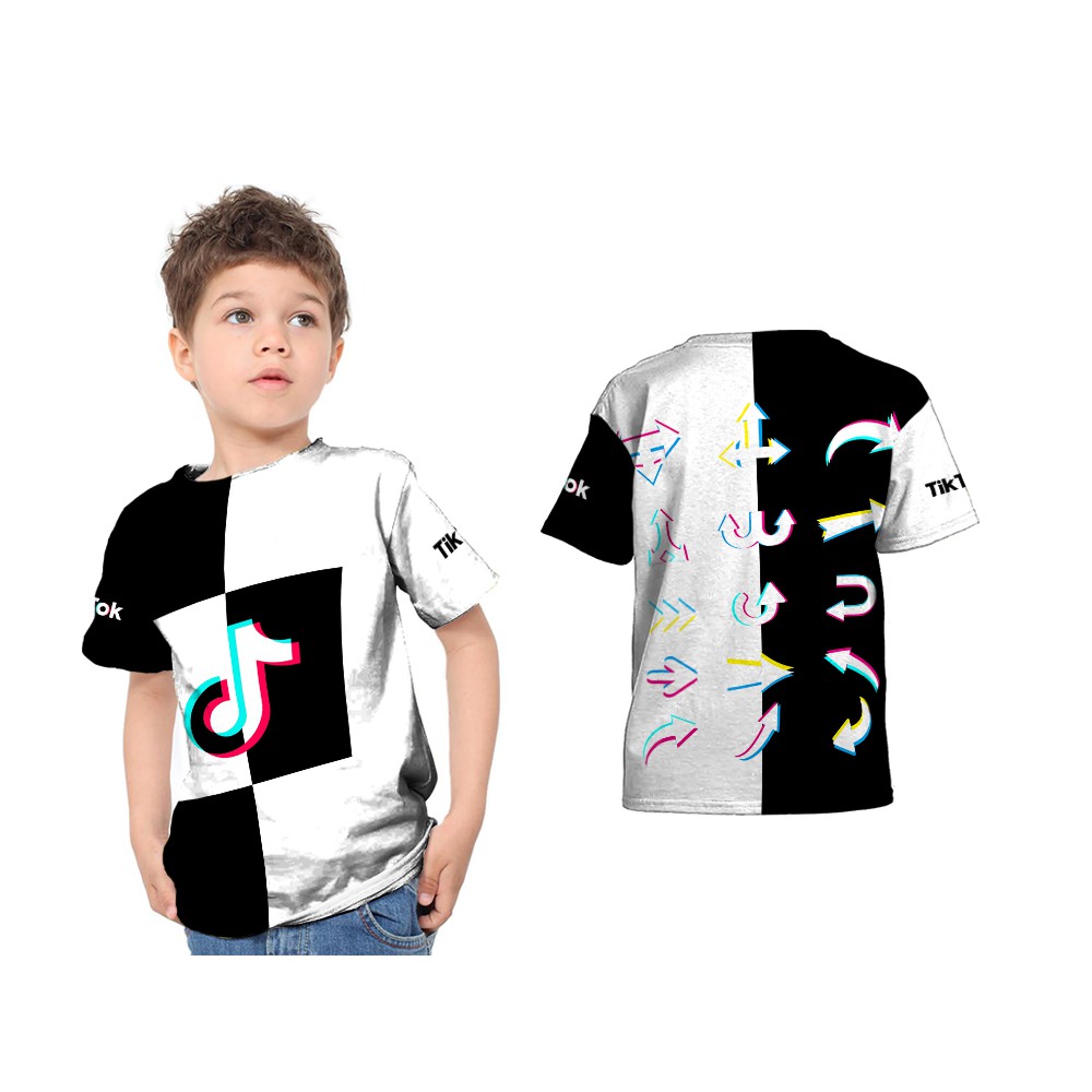 Kaos Baju T-shirt Murah Anak Laki-Laki Dan Perempuan Fullprint TIKTOK ART1