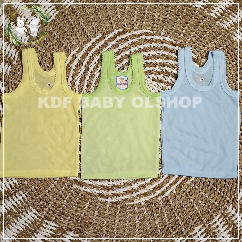 12 PCS KAOS DALEM ANAK,SINGLET ANAK WARNA CERAH HIJAU,BIRU,KUNING,USIA 3 BULAN- 1-23456 TAHUN