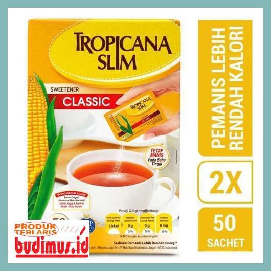 

33Wr4Y5- Twin Pack: Tropicana Slim Sweetener Classic (50 Sachet) 66R78T87-