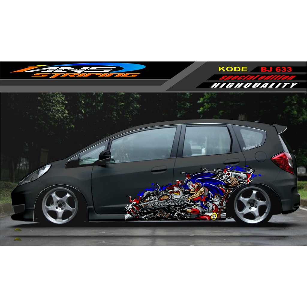 DECAL STICKER MOBIL JAZZ BRIO AVANZA SIGRA YARIS / STIKER VARIASI MOBIL / MODIF STICKER MOBIL 633