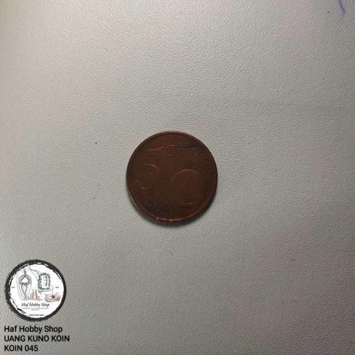 Koin Kuno 5 Euro Cent Tahun 2014