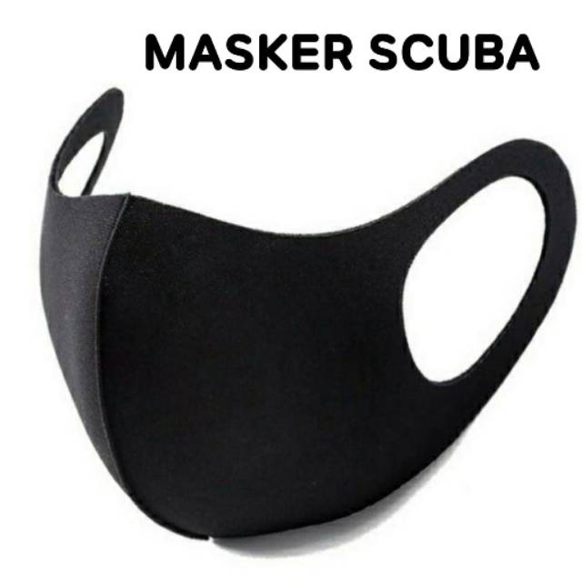  Masker  scuba Hitam  per 12pcs gramasi 270 NON MEDIS 