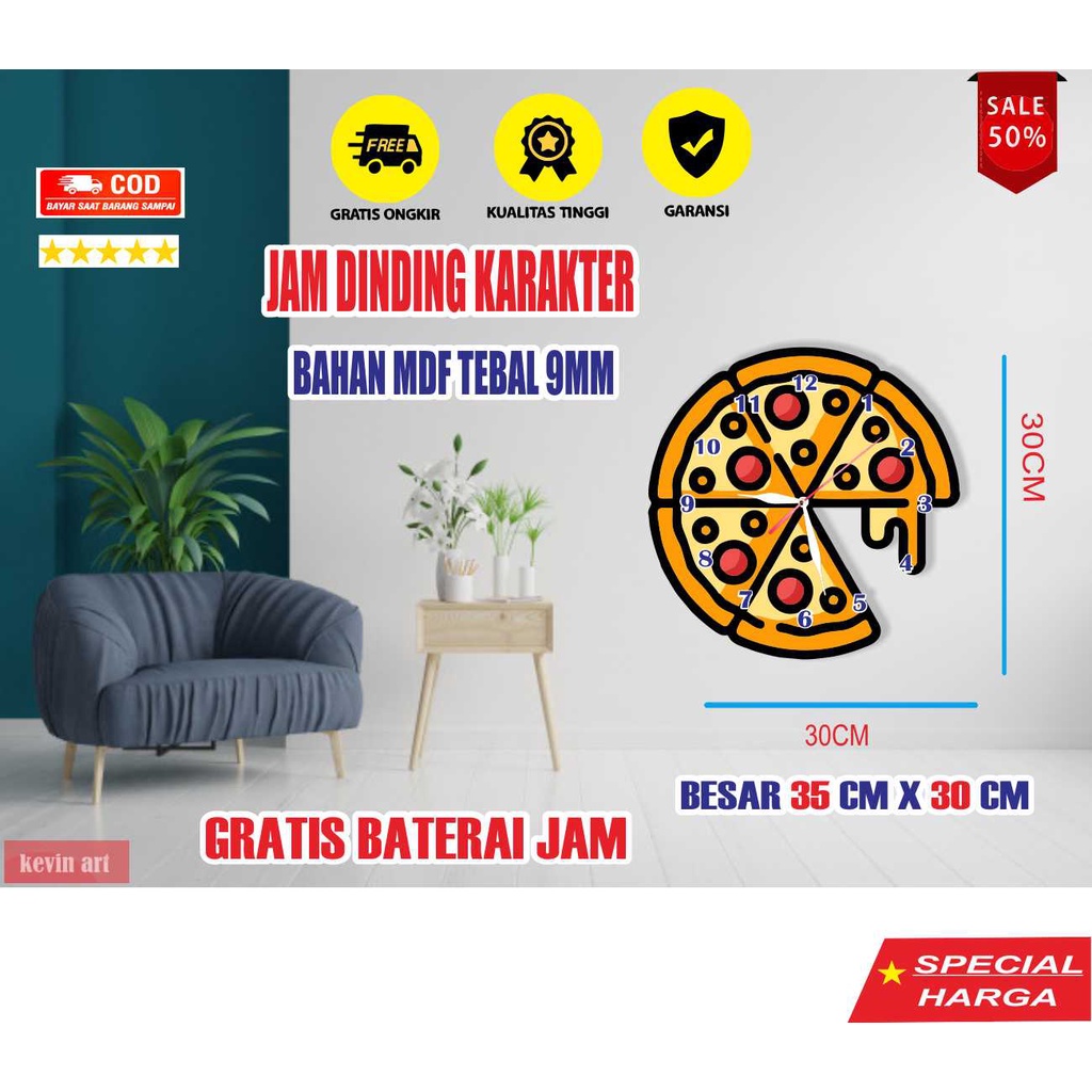 JAM DINDING BESAR MURAH UNIK KARAKTER PIZZA TEMPEL TEMBOK DEKORASI KAMAR TIDUR AKSESORIS FURNITURE RUMAH HIASAN DINDING LUCU UNICORN AESTHETIC KLASIK PAJANGAN DINGDING SERBAGUNA KOLEKSI HADIAH ANAK KADO ULANG TAHUN PERNIKAHAN TERBARU DISKON