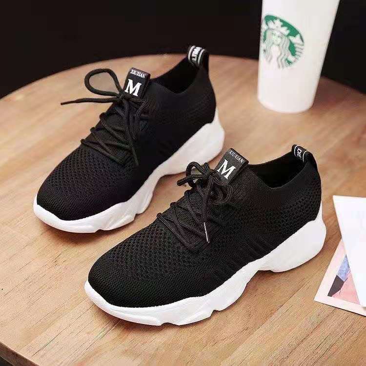 BEST SELLER [COD] SQ-09 (PLUS BOX) SEPATU SNEAKERS WANITA BAHAN RAJUT