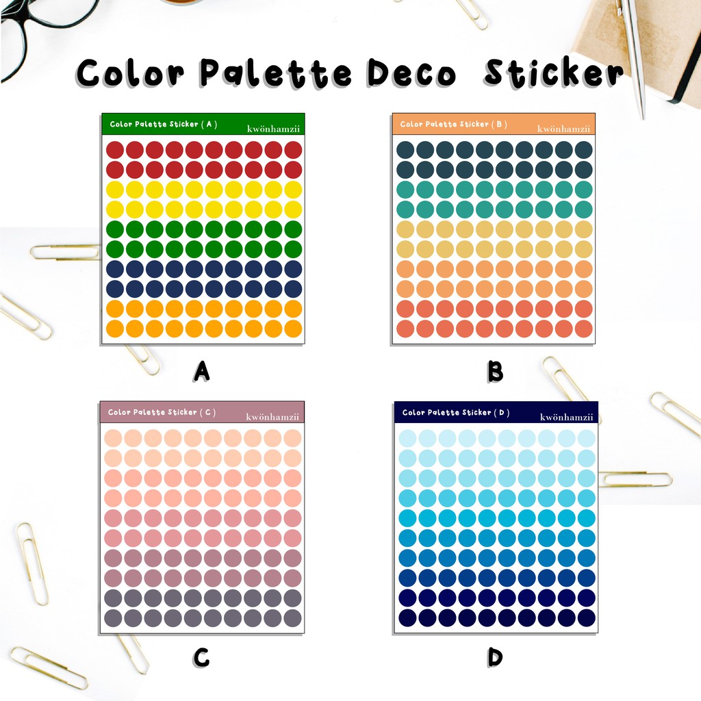 

Color Palette Colour Deco Sticker Planner Journal Diary Scrapbook Stiker Warna Lingkaran