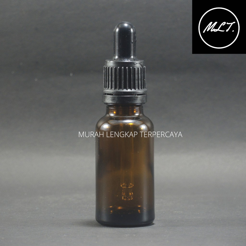 BOTOL PIPET 20ML / BOTOL TETES 20ML BROWN AMBER COKLAT/BOTOL SERUM BOTOL KACA