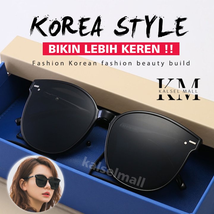 Kacamata Hitam Anti UV400 Silau Sinar Matahari Wanita Pria Motor atau Mobil Kaca Mata Sunglasses Optik Antiradiasi Fashion Sunglases Eyewear KUV Frame Besar Kotak Oval Cowok Cewek Kekinian Tren Anti Radiasi Polarised Polar KCH14