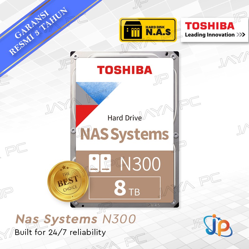 Toshiba N300 8TB 3.5" HDD/ HD/ Hardisk/ Harddisk Internal NAS