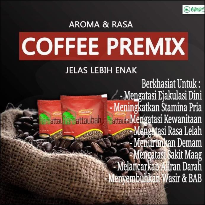 

COFFEE PREMIX UNTUK STAMINA ATTAUBAH BPOM | KOPI PREMIX PRACAMPURAN - PACKING TERTUTUP