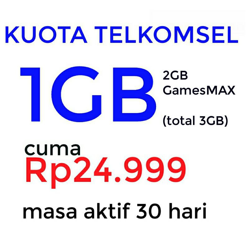Kuota 1 GB TELKOMSEL Murah