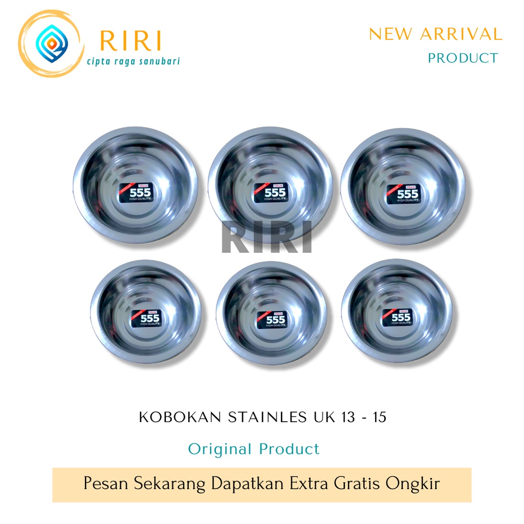 Kobokan stainless tebal lusinan | mangkok stainless tahan panas | kobokan cuci tangan 1 lusin
