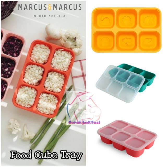 MARCUS&amp;MARCUS FOOD CUBE TRAY SILICONE BABY CUBES