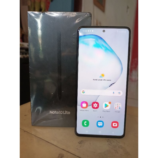 samsung note 10 lite ram 8/128gb mulus fullset second preloved bekas