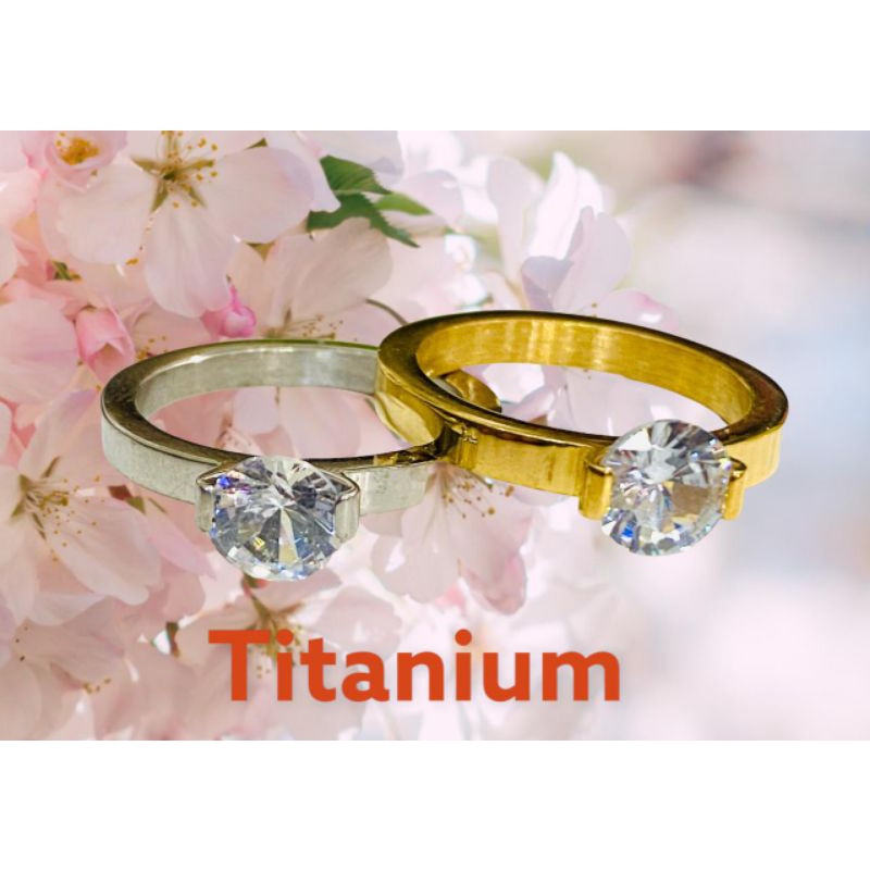 cincin titanium replika berlian//cincin//titanium//permata