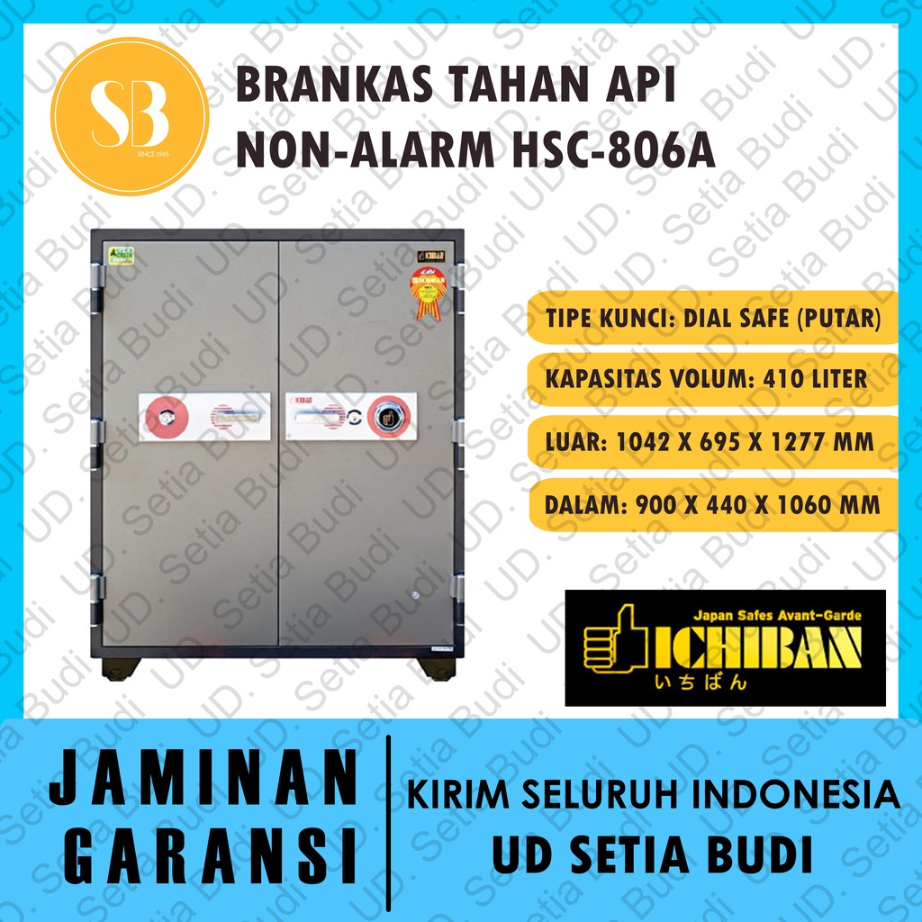 Brankas Ichiban Tahan Api Non-Alarm HSC-806A